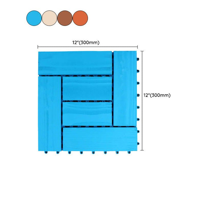 Lisslune | Connection Patio Floor Tiles Made of Solid Wood Patio Floor Tiles