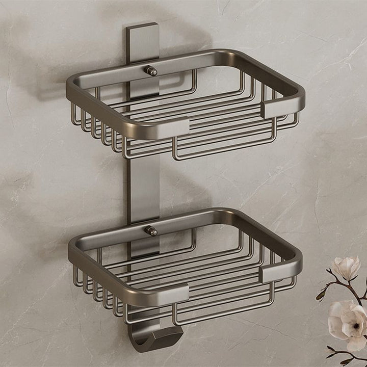 Lisslune | Modern Bathroom Accessory Set Shelf Black/Silver/Grey Bathroom Accessories Set