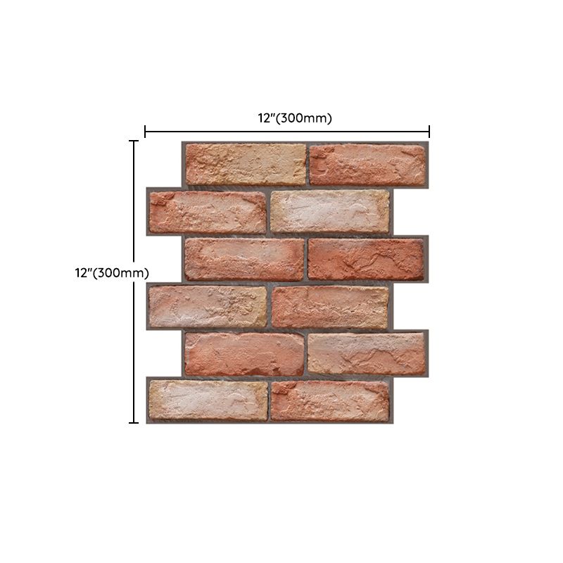 Lisslune | Artificial Brick Wall Panel Country House Style Simple Living Living Room Panel Wall (5-Pack)