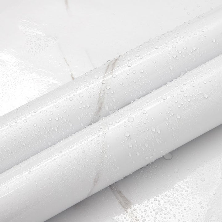 Lisslune | Marble Texture Scratch Resistant Tile PVC Single Peel & Stick Tile for Bathroom Backsplash