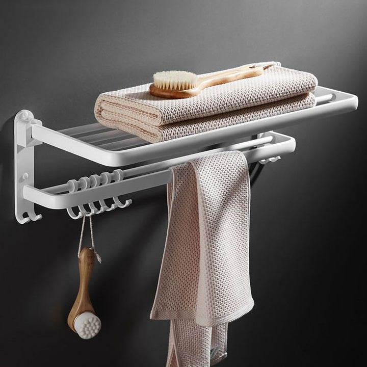 Lisslune | Aluminum Bathroom Accessories Set Modern White Bathroom Accessories Set
