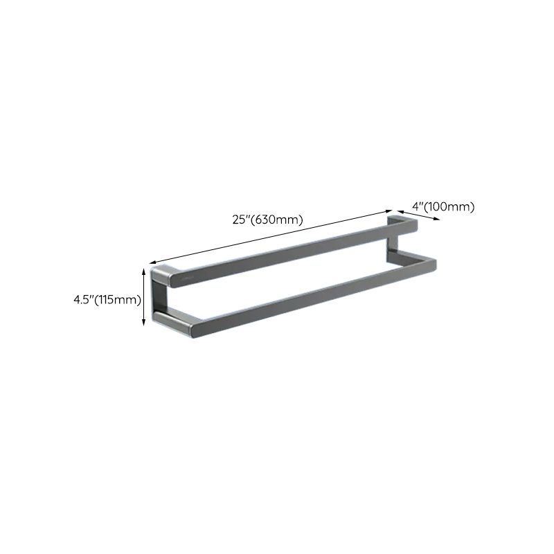 Lisslune | Contemporary bathroom accessory set made of aluminum with towel holder/bath shelf
