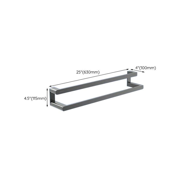Lisslune | Contemporary bathroom accessory set made of aluminum with towel holder/bath shelf