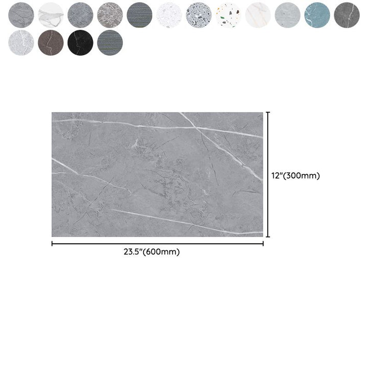 Lisslune | Peel and Stick Vinyl Floor Low Gloss Vinyl Floor with Marble Look
