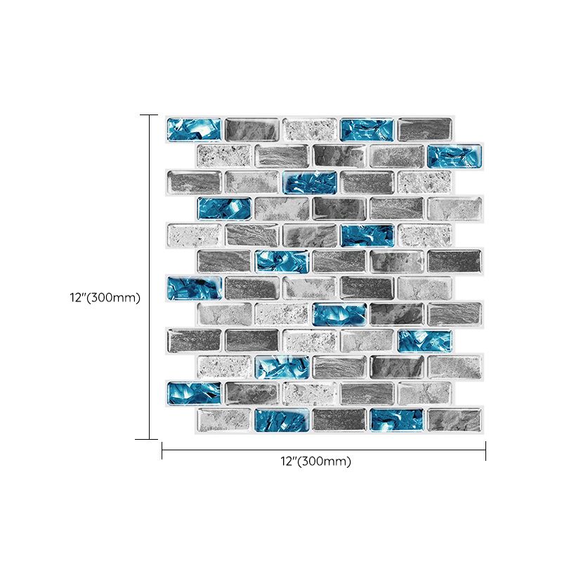 Lisslune | Modern Peel & Stick Field Tile PVC Offset Joint Peel & Stick Subway Tile