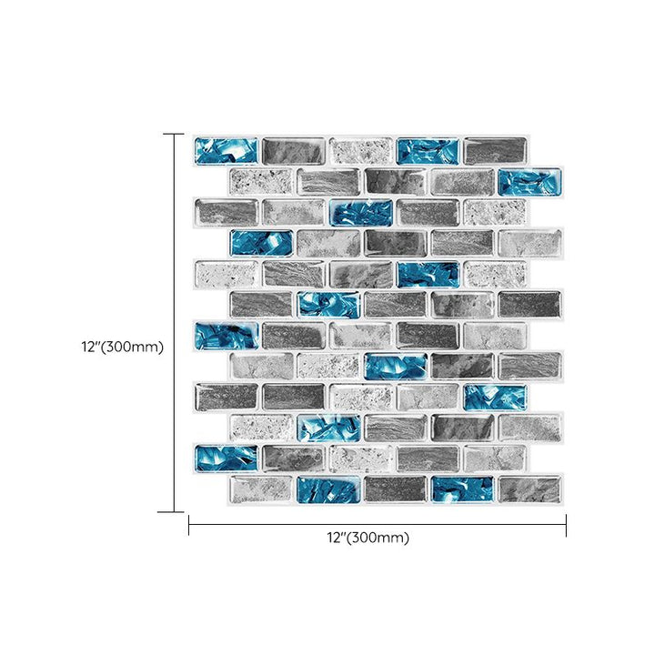 Lisslune | Modern Peel & Stick Field Tile PVC Offset Joint Peel & Stick Subway Tile