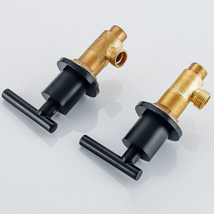 Lisslune | Modern 2-Handle Bathroom Sink Faucet 3-Hole Widespread Bathroom Faucet