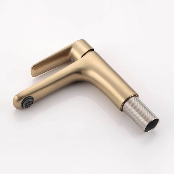 Lisslune | Light Luxury Sink Faucet with Lever Handle Single Hole Bathroom Faucet
