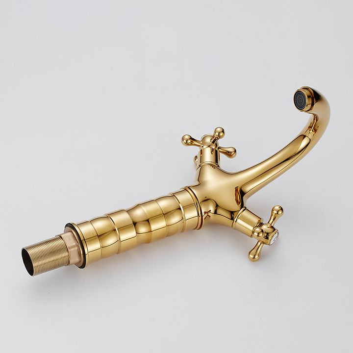 Lisslune | Vintage Wide Spread Bathroom Faucet Industrial Lever Sink Faucet