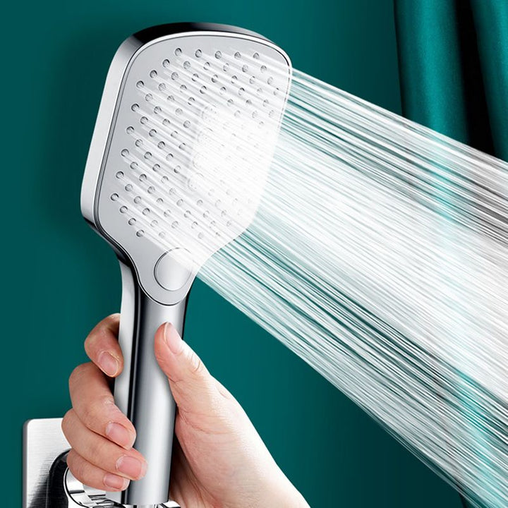 Lisslune | Contemporary Fixed Head Square Supercharged Showerhead Combo