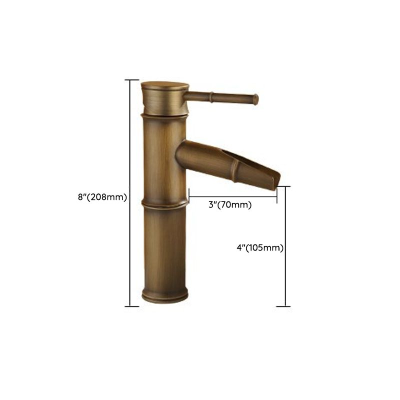 Lisslune | Country House Style Vessel Sink Bathroom Faucet Round Brass Faucet
