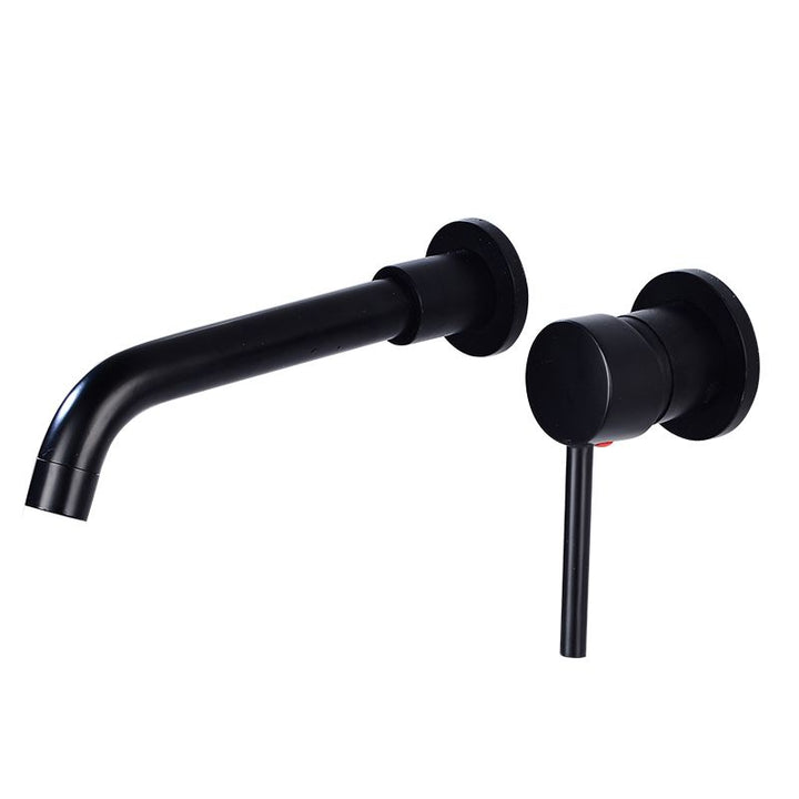 Lisslune | Lever Handles Wall Mounted Bathroom Faucet High Arc Basin Faucet