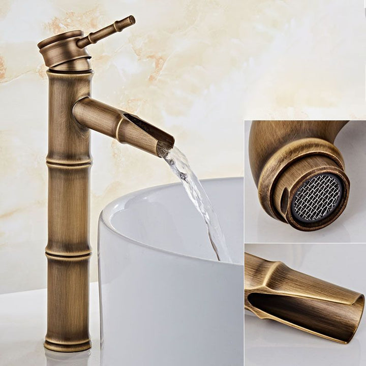 Lisslune | Lever handle basin mixer Land Low Arc Faucet Single Hole Bathroom Faucet