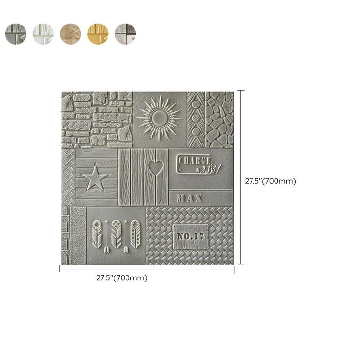 Lisslune | Peel and Stick Wall Ceiling 3D Embossed Wall Covering with Waterproof