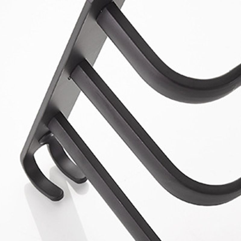 Lisslune | Modern black aluminum bathroom furniture set towel bar bathroom fittings