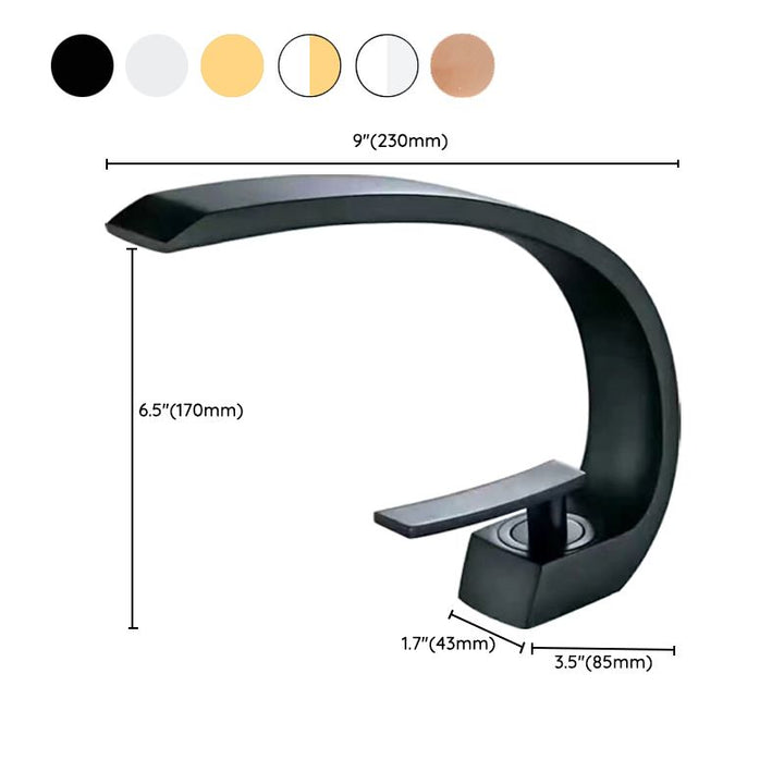Lisslune | 17 cm High Sink Faucet Luxury 1 Hole Sink Faucet Cubic Bathroom Faucet