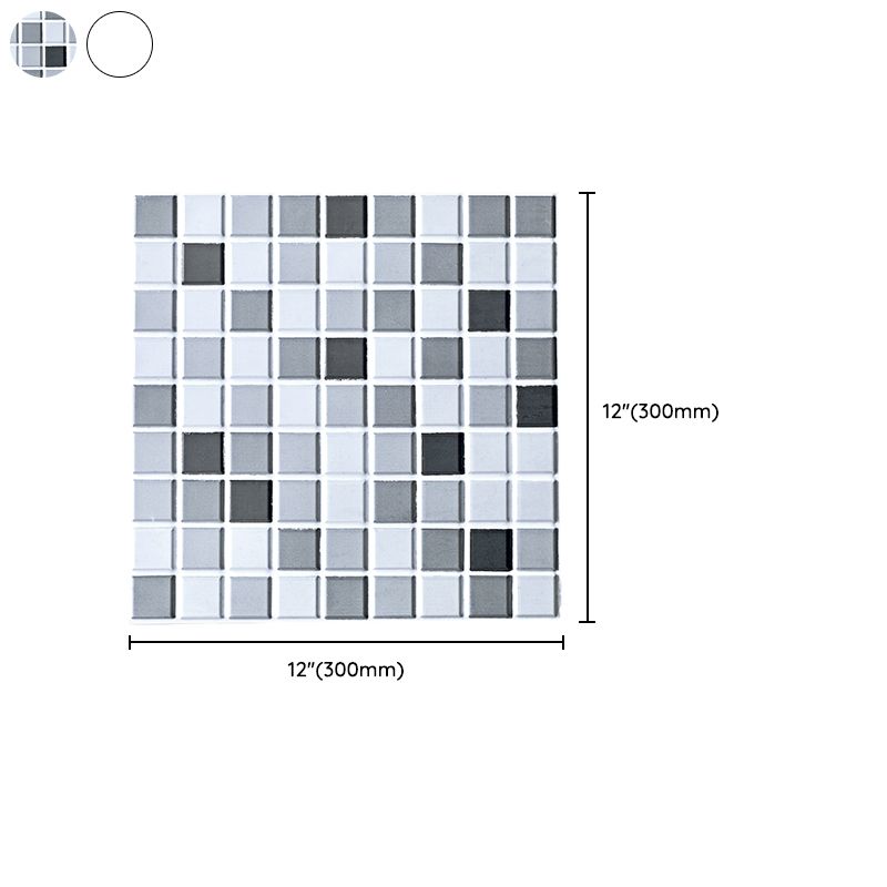 Lisslune | PVC Peel & Stick Mosaic Tile Square Shape Mosaic Tiles Wallpaper