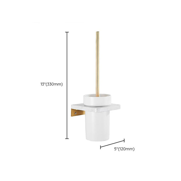 Lisslune | Metal and Marble Bathroom Accessory Individually or in Set in Gold