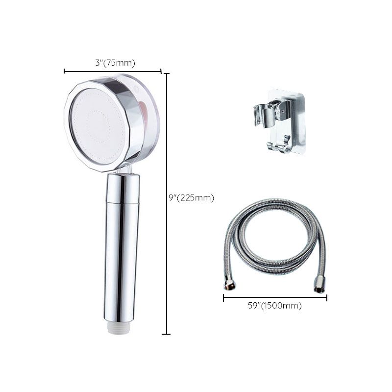 Lisslune | Contemporary Shower Head Combination Hand Shower Plastic Wall Mount Silver Shower Head