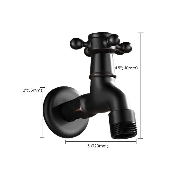 Lisslune | Width Bathroom Sink Faucet Wall-Mounted Cross Handle Faucet
