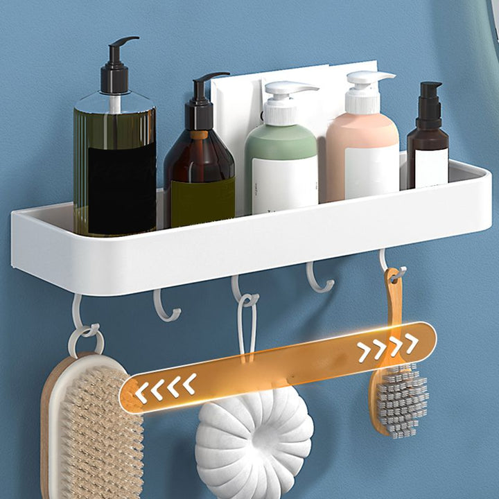 Lisslune | White 2-piece Bathroom Hardware Modern Bathroom Accessories Set, Bathroom Shelf