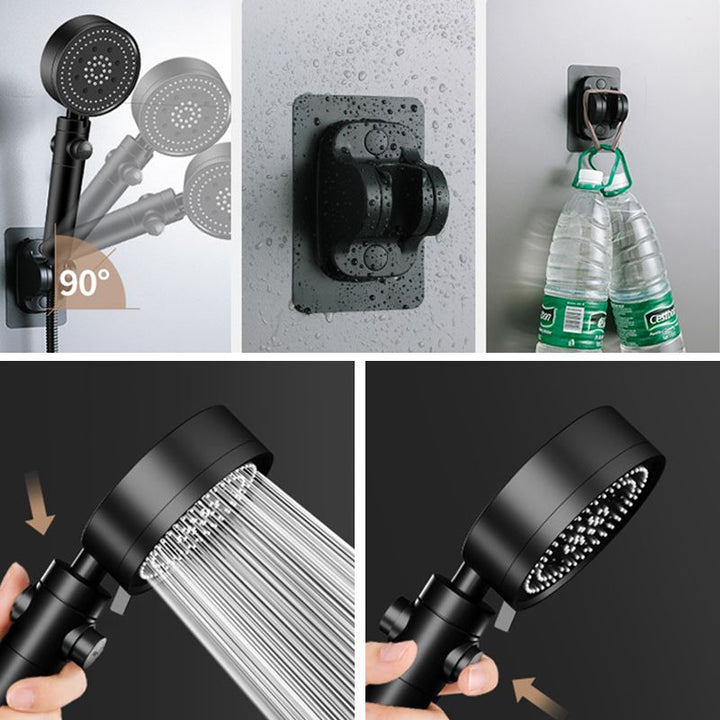 Lisslune | Adjustable Water Flow Shower Head Combination 5 Spray Patterns Hand Shower