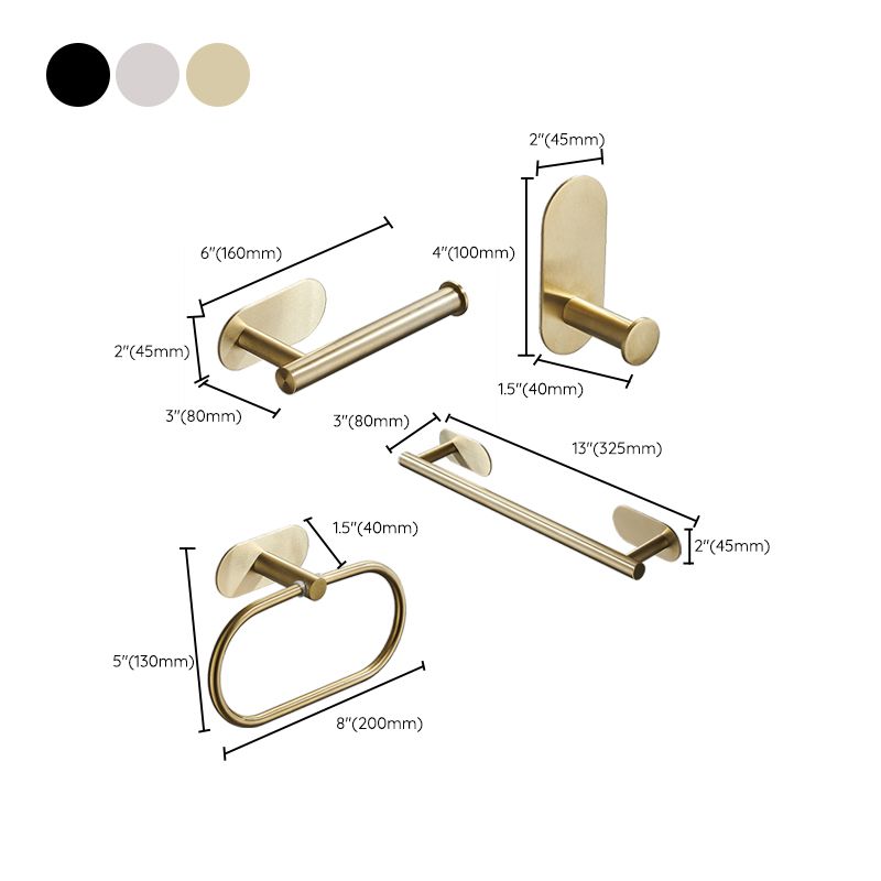 Lisslune | 4-piece traditional bathroom hardware set with towel ring/paper holder & bath towel hook