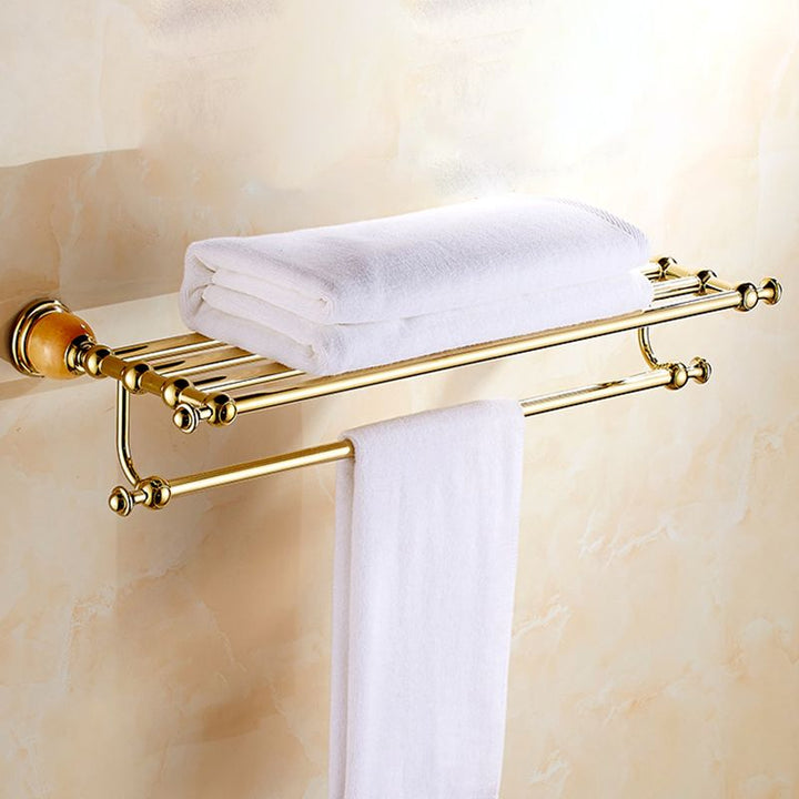 Lisslune | Polished Gold Bathroom Set Metal Bathroom Accessories Hardware Set