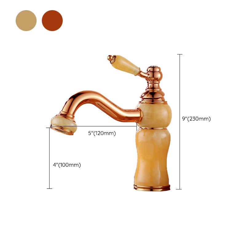 Lisslune | Glam Basin Tap Lever Handle Low Arc Basin Tap Bathroom Tap