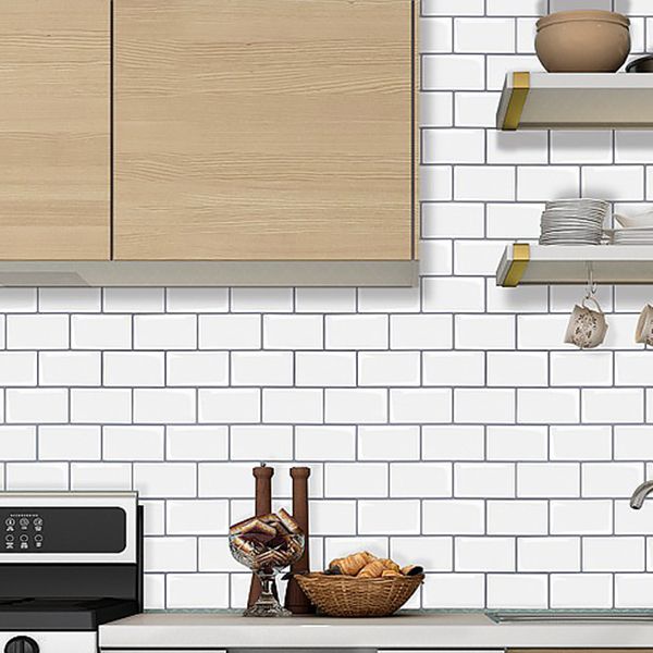 Lisslune | Modern Peel and Stick Tiles PVC Subway Tile Peel and Stick Wall Tile for Bathroom