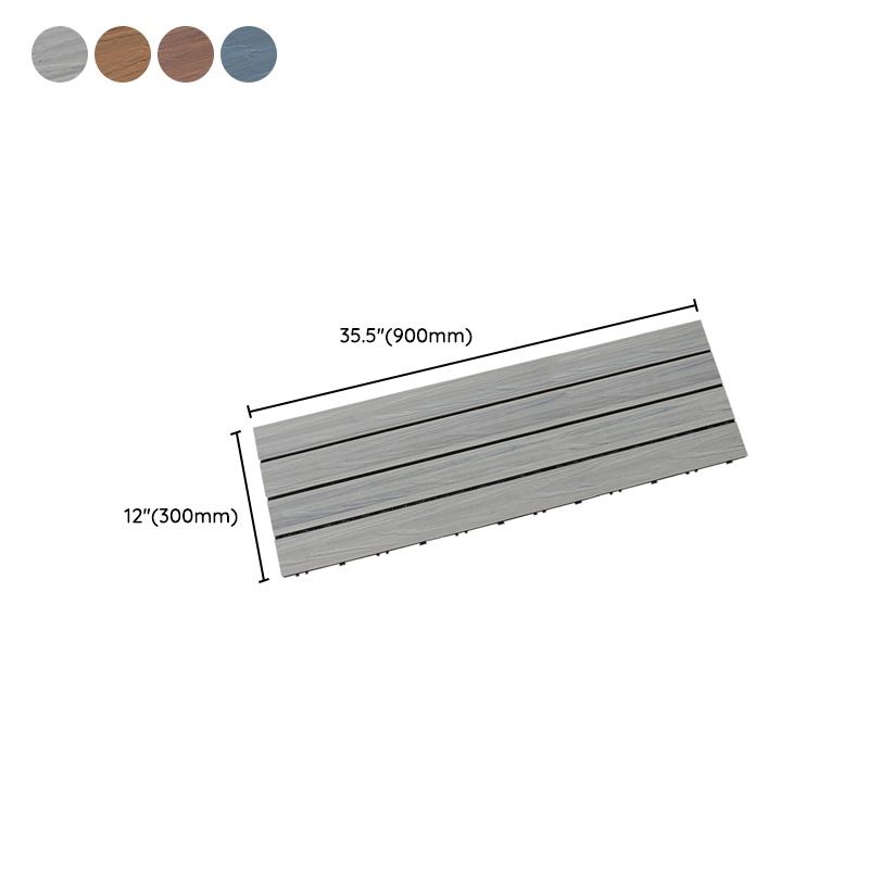 Lisslune | Interlocking composite deck tiles Striped pattern patio tiles