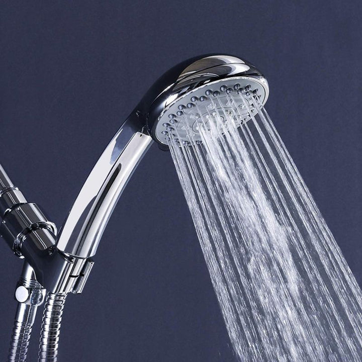 Lisslune | Round Handheld Showerhead in Silver Leak-Resistant Wall-Mounted Showerhead