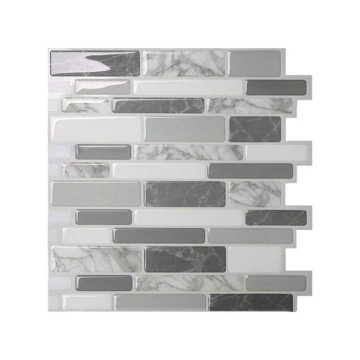Lisslune | Peel & Stick Subway Tile Stain Resistant Plastic Rectangle Peel and Stick Tile 2-Pack