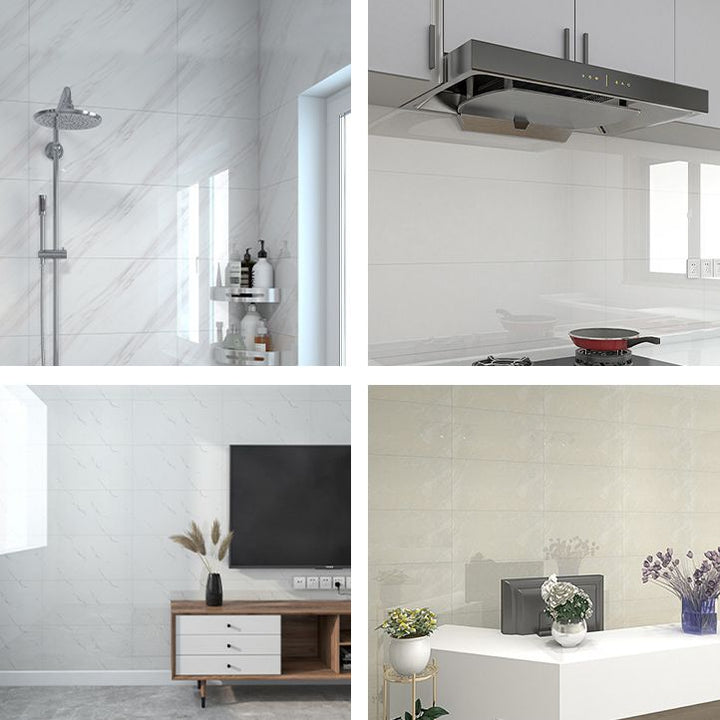 Lisslune | Marble Effect Single Tile 30 cm x 60 cm Waterproof Back Tile Rectangular Wall Tile