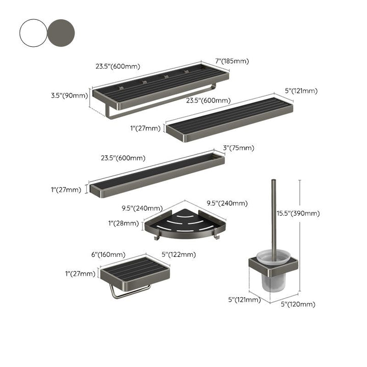 Lisslune | Modern Bathroom Hardware Set Paper Holder Towel Bar Bathroom Accessory Set