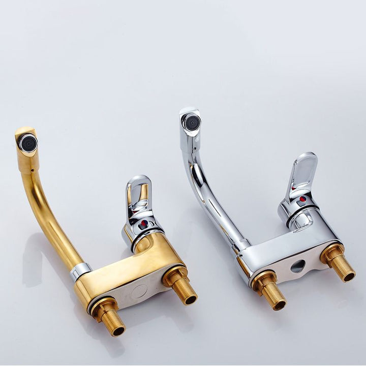 Lisslune | Modern Deck Mounted Bronze Freestanding Tub Filler Single Handle Freestanding Faucet