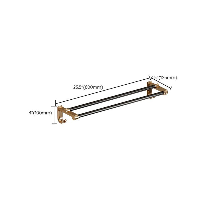 Lisslune | Traditional Black Aluminum Bathroom Fittings Set Bathroom Accessories Kit