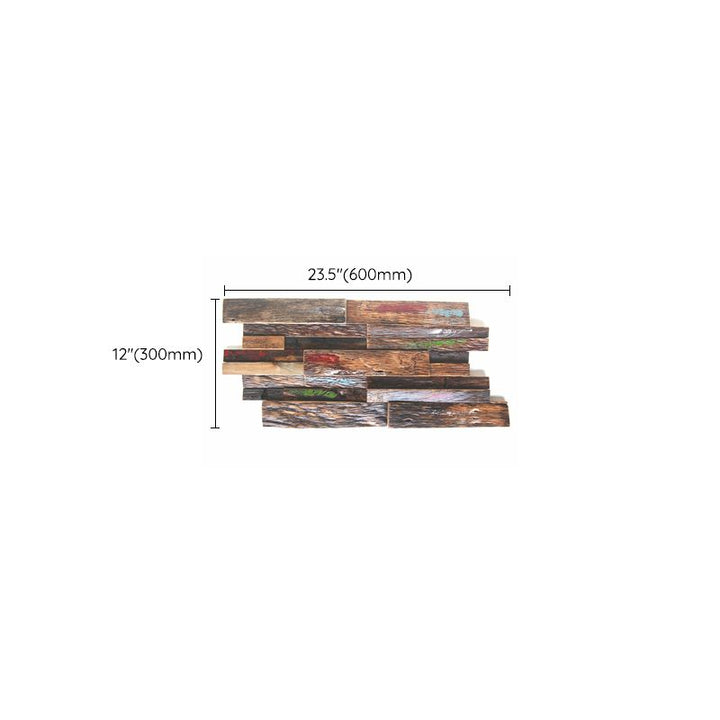 Lisslune | Wall cladding wood shiplap mosaic modern interior wall cladding
