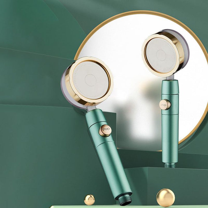 Lisslune | Modern Shower Head for the Bathroom 2-Jet Massage Rain Shower Round Wall-Mounted Shower Head