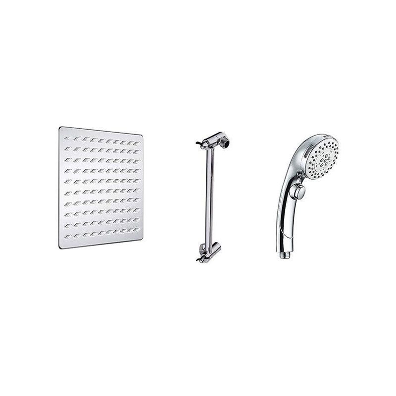 Lisslune | Stainless Steel 8 Inch Shower Set 5 Sprays Handheld Shower Head Shower Arm