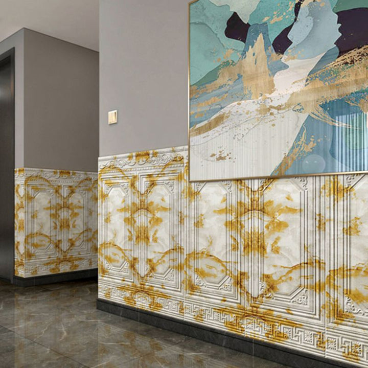 Lisslune | Contemporary waterproof 3D wall panel veneer for peeling and sticking for interior walls