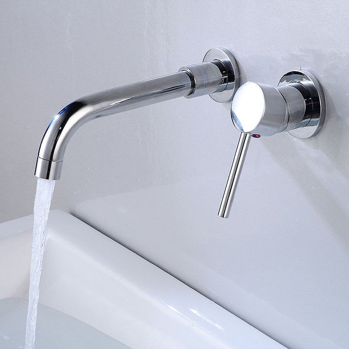 Lisslune | Wall mounted metal bathtub faucet single lever swivel bathtub tap trim