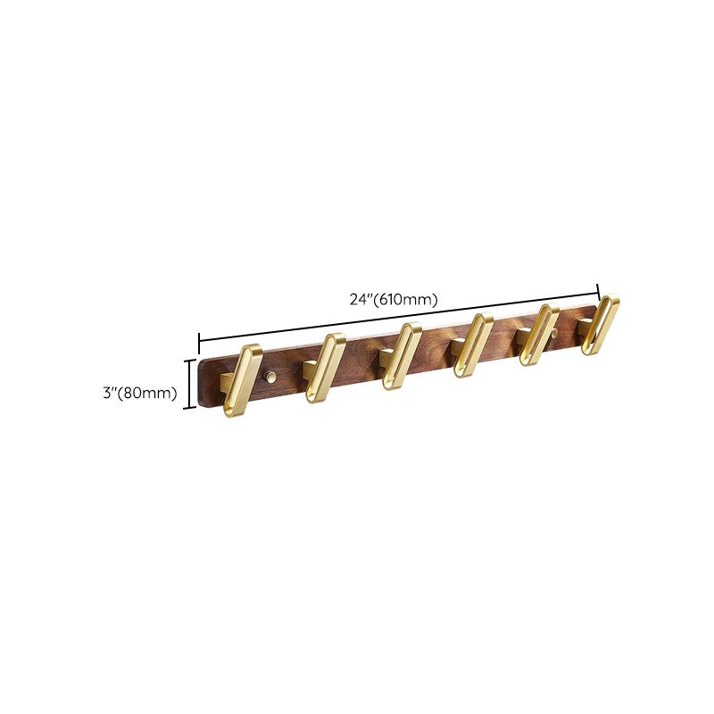 Lisslune | Wood and Aluminum Bath Hardware Set Golden Bathroom Accessories Set