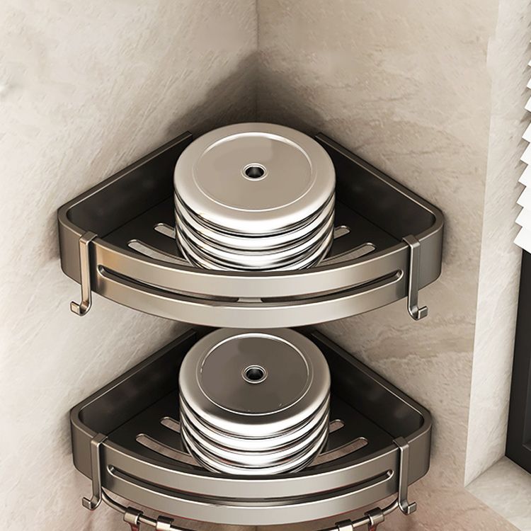 Lisslune | Contemporary Bathroom Accessory Set 3-piece Bath Shelf with Hooks