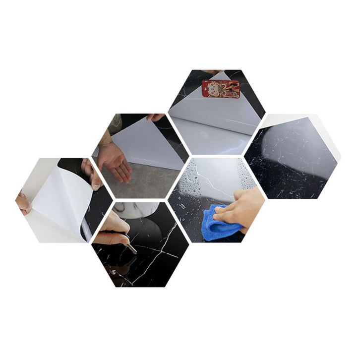 Lisslune | Modern Square Wallpaper Single Tile PVC Peel & Stick Subway Tile for Shower