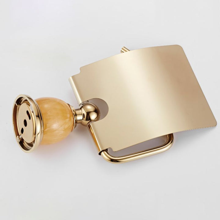 Lisslune | Contemporary brushed brass bathroom accessories as a single piece or as a set