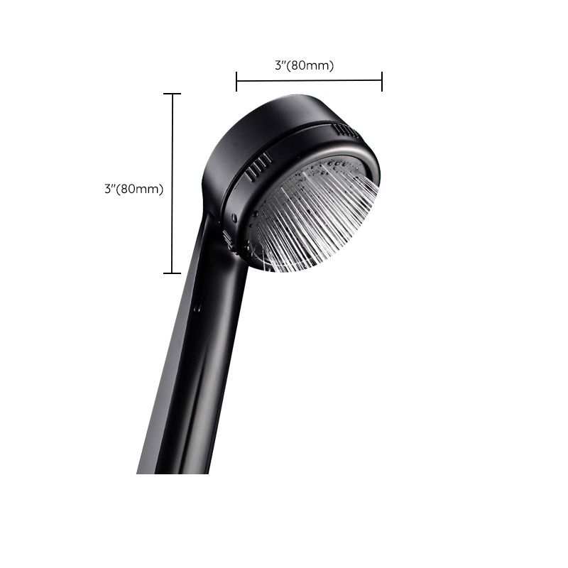 Lisslune | Contemporary Showerhead Round Handheld Showerhead Combination in Black