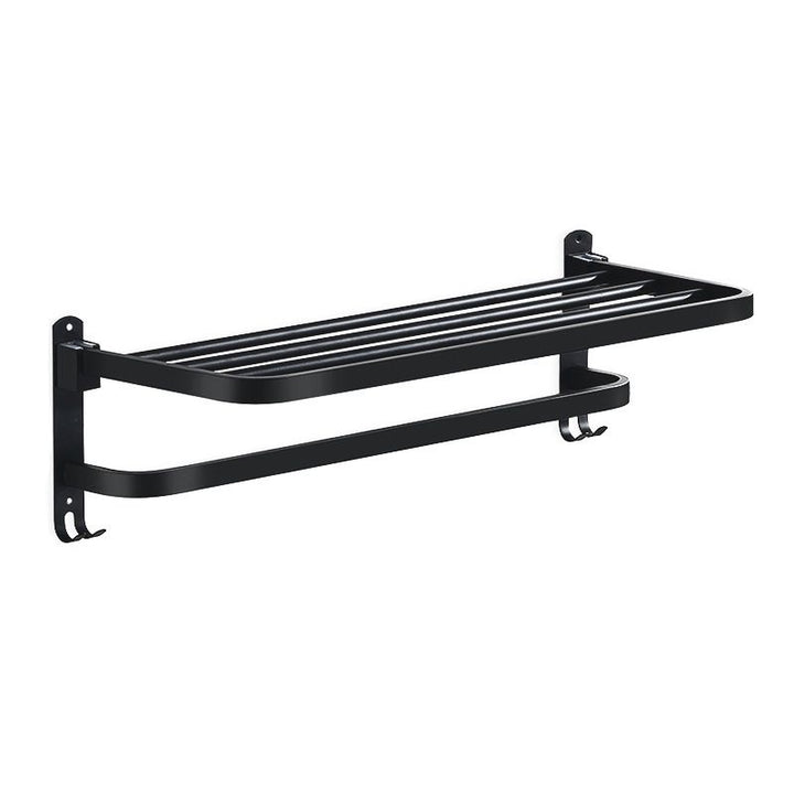 Lisslune | Modern Bathroom Accessories Black Paper Holder Bathroom Shelf Bathroom Accessory Set