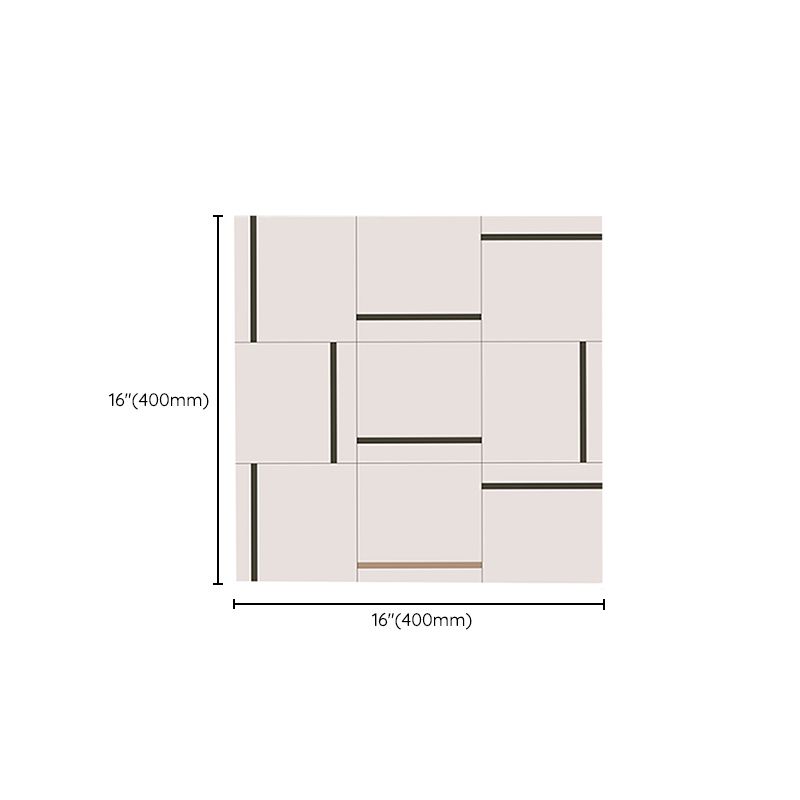 Lisslune | Square Indoor Vinyl Floor Peel and Stick Line Print Vinyl Floor