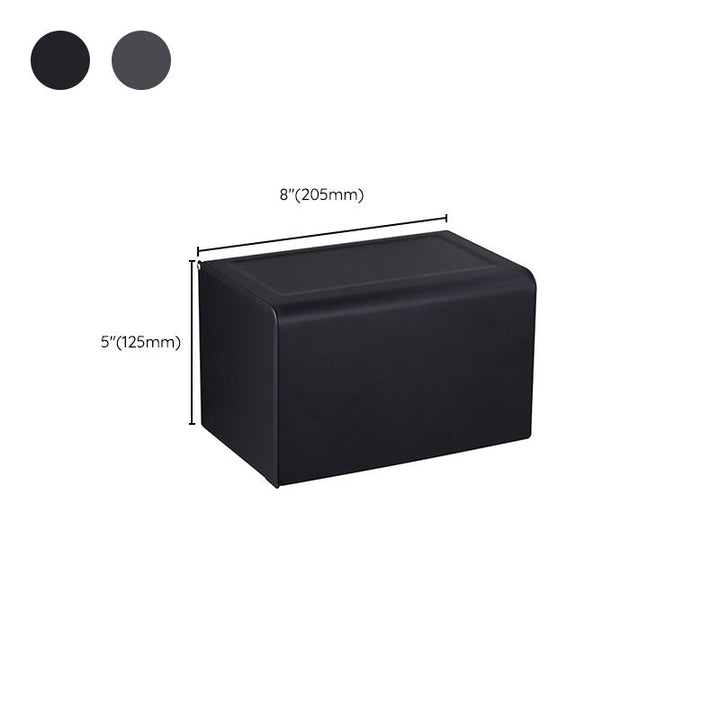 Lisslune | Modern Bathroom Accessory Set Matte Black/Grey Bathroom Shelf/Towel Holder & Paper Holder